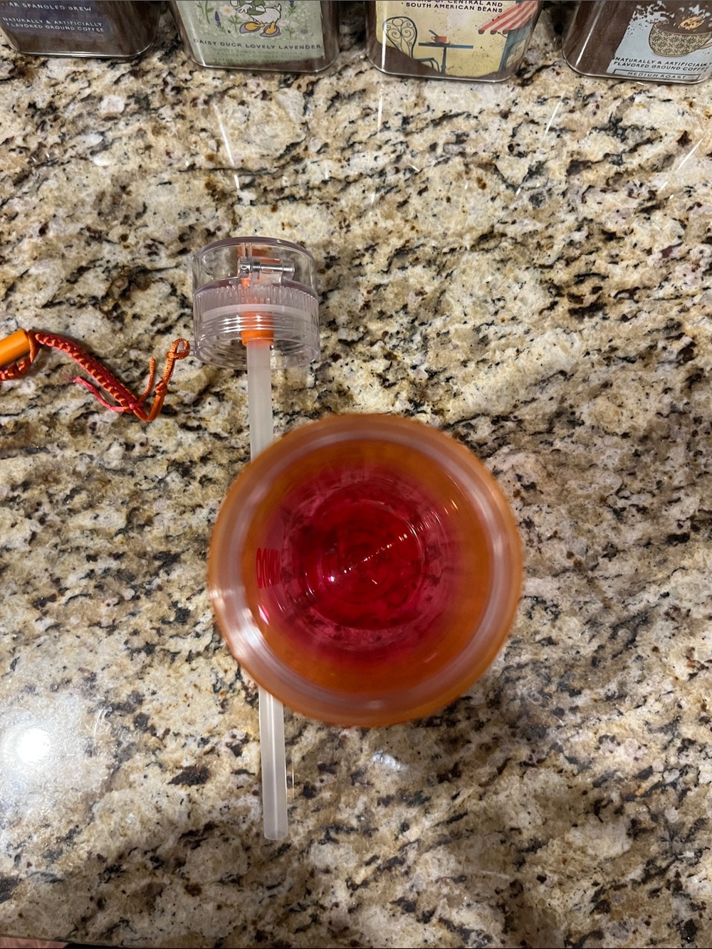 Dunkin’ Donuts 40 oz Hydration Ombré Orange Bottle 2024 - Picture 6 of 8